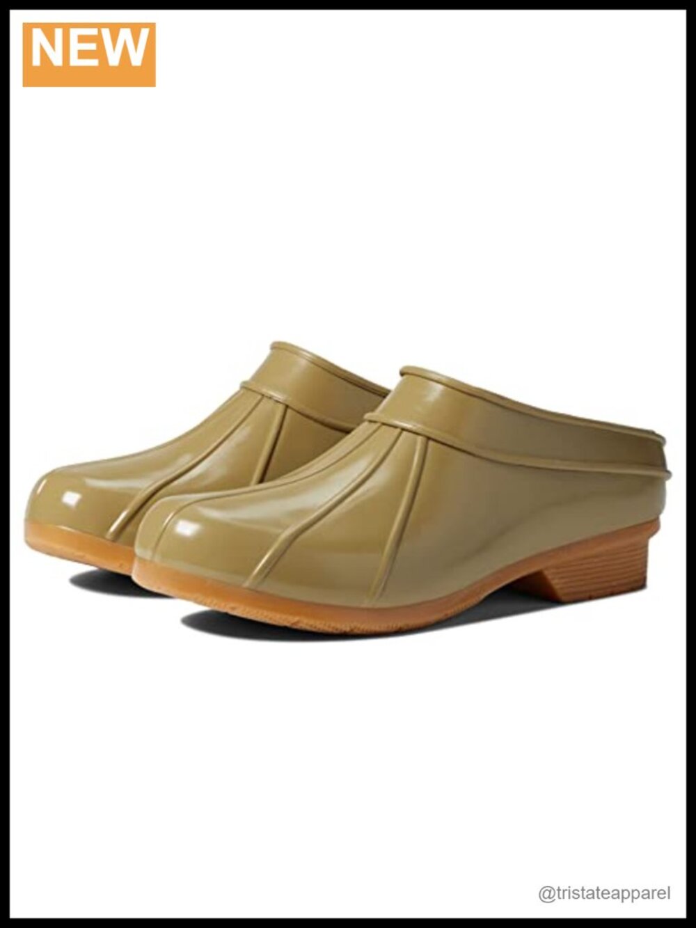 Handmade Waterproof Clog with Molded Footbed and Almond Toe